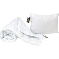 MirSon blanket BamBoo set #1681 Eco Light White Blanket 172x205 + pillow (2200002655637)