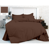 Bed sheet MirSon Beige Premium 19-1217 Chocolate Perla 200x220 cm (2200000953933)