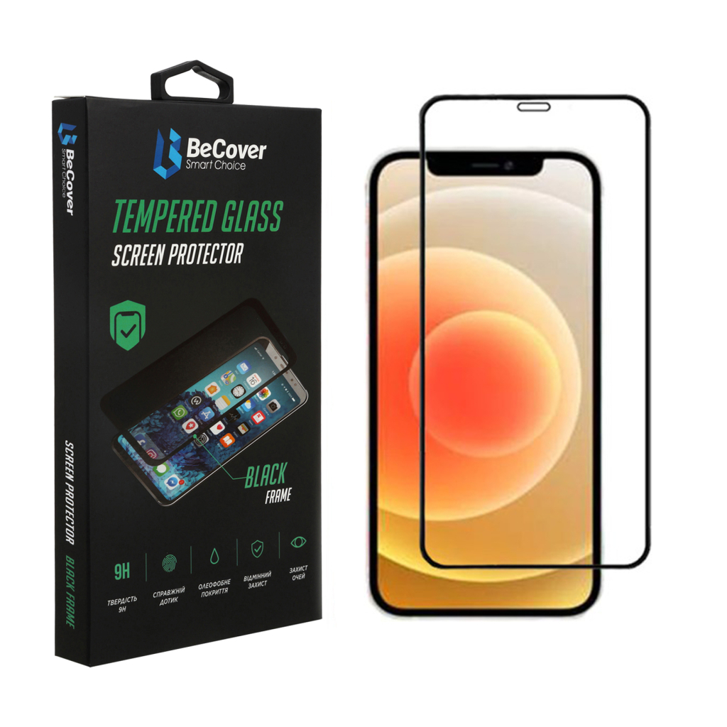 Скло захисне BeCover Apple iPhone 14 Black (707970) Скло захисне BeCover Apple iPhone 14 Black (707970)