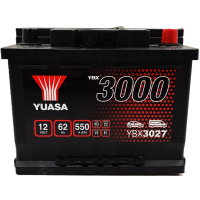 Car battery Yuasa 12V 62Ah SMF Battery (YBX3027)