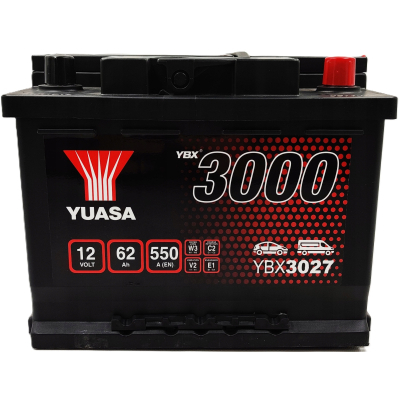 Акумулятор автомобільний Yuasa 12V 62Ah SMF Battery (YBX3027)