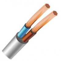 Кабель силовий ЗЗКМ 2х0.75 кв.мм гнучкий, 100м (ПВС 2x0,75 ECG)