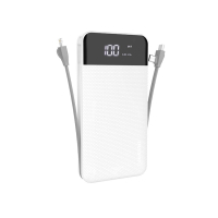 Батарея універсальна Dudao K1Pro 20000mAh, with built-in cables, white (6970379617595)