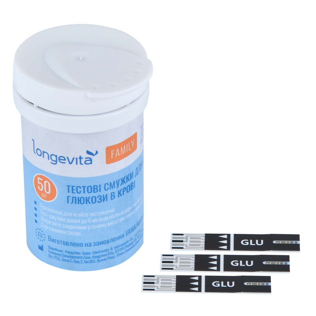 Тест-смужки для глюкометра Longevita Family 2 x 50 шт. (6837151)