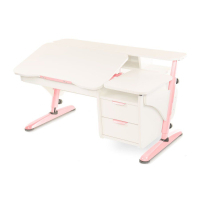 Desk Pondi Ergonomic transformer with a cabinet White-pink (BL211RZ)