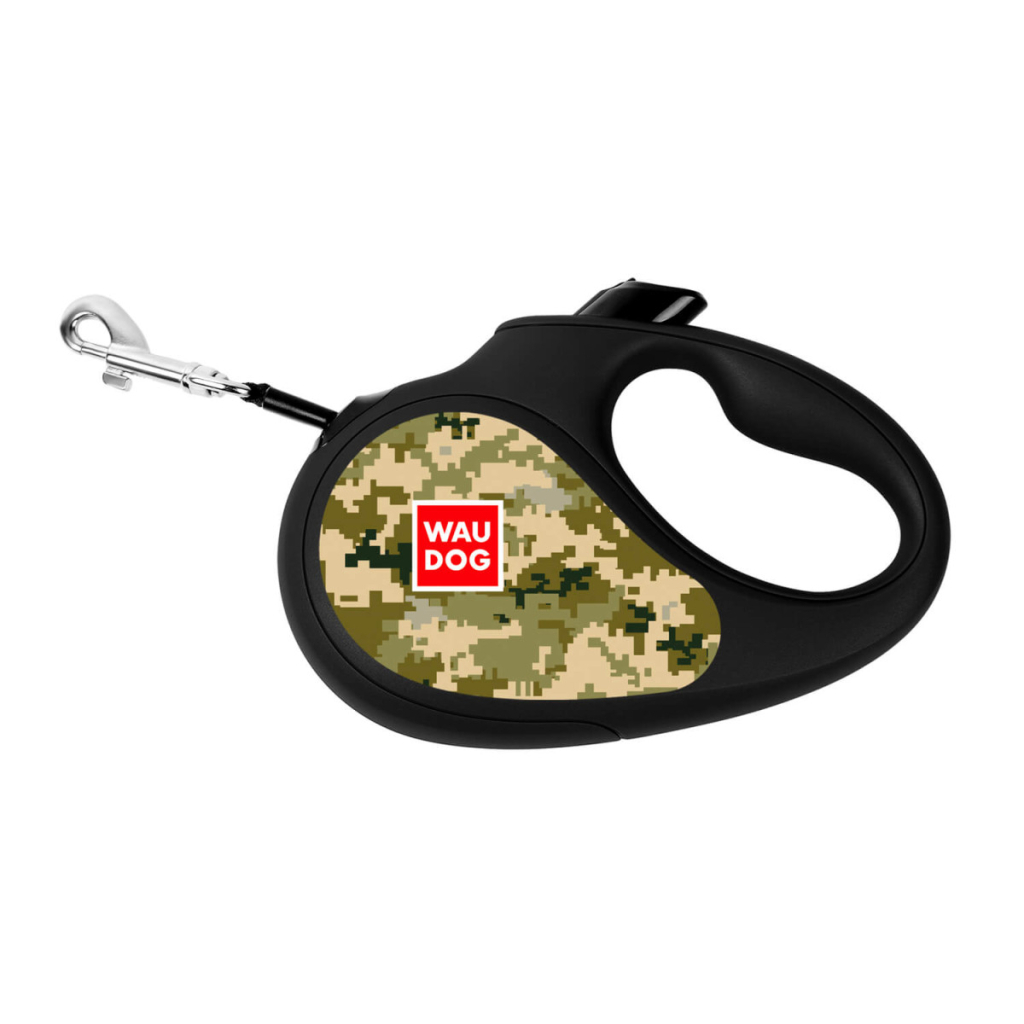 Повідець для собак WAUDOG R-leash Мілітарі світловідбиваюча стрічка L 5 м (383-4026)