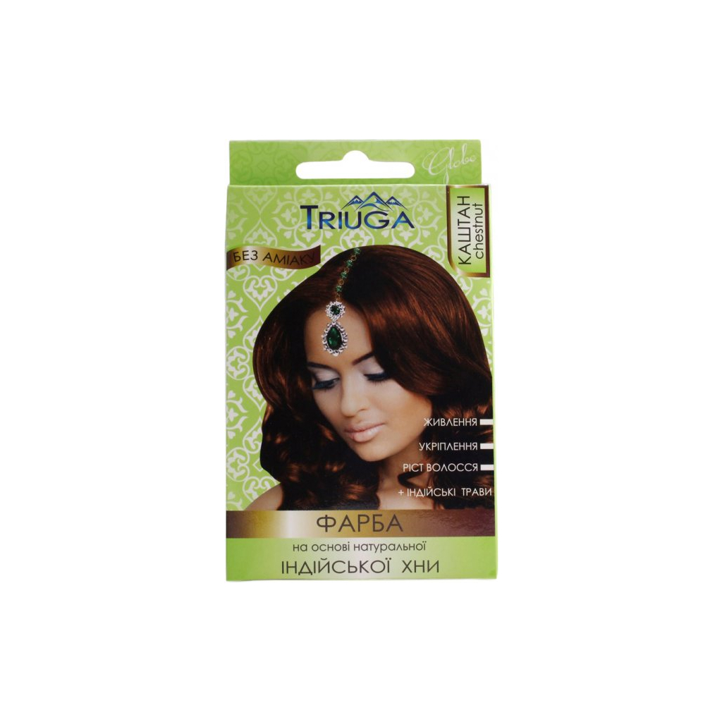Фарба для волосся Triuga На основі натуральної індійської хни Каштан 25 г (8908003544182)