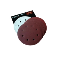 Sandpaper GTM circle with holes 180 mm R-80, Velcro, 5 pcs. (SZS180L P80)