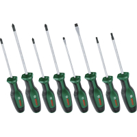Bosch screwdriver set, set of 8 pieces, SL 4, 6.5 mm, PH1x100 mm, PH2x125 mm, PZ1x100 mm, PZ2x125 mm, T20x (1.600.A02.BX8)