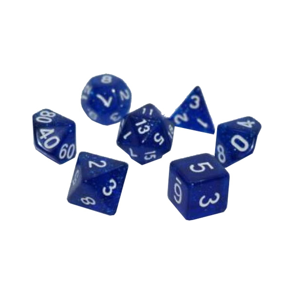 Набір кубиків для настільних ігор Games 7 Days Glitter 7 Dice Set - Blue (g7dglit16) Набір кубиків для настільних ігор Games 7 Days Glitter 7 Dice Set - Blue (g7dglit16)