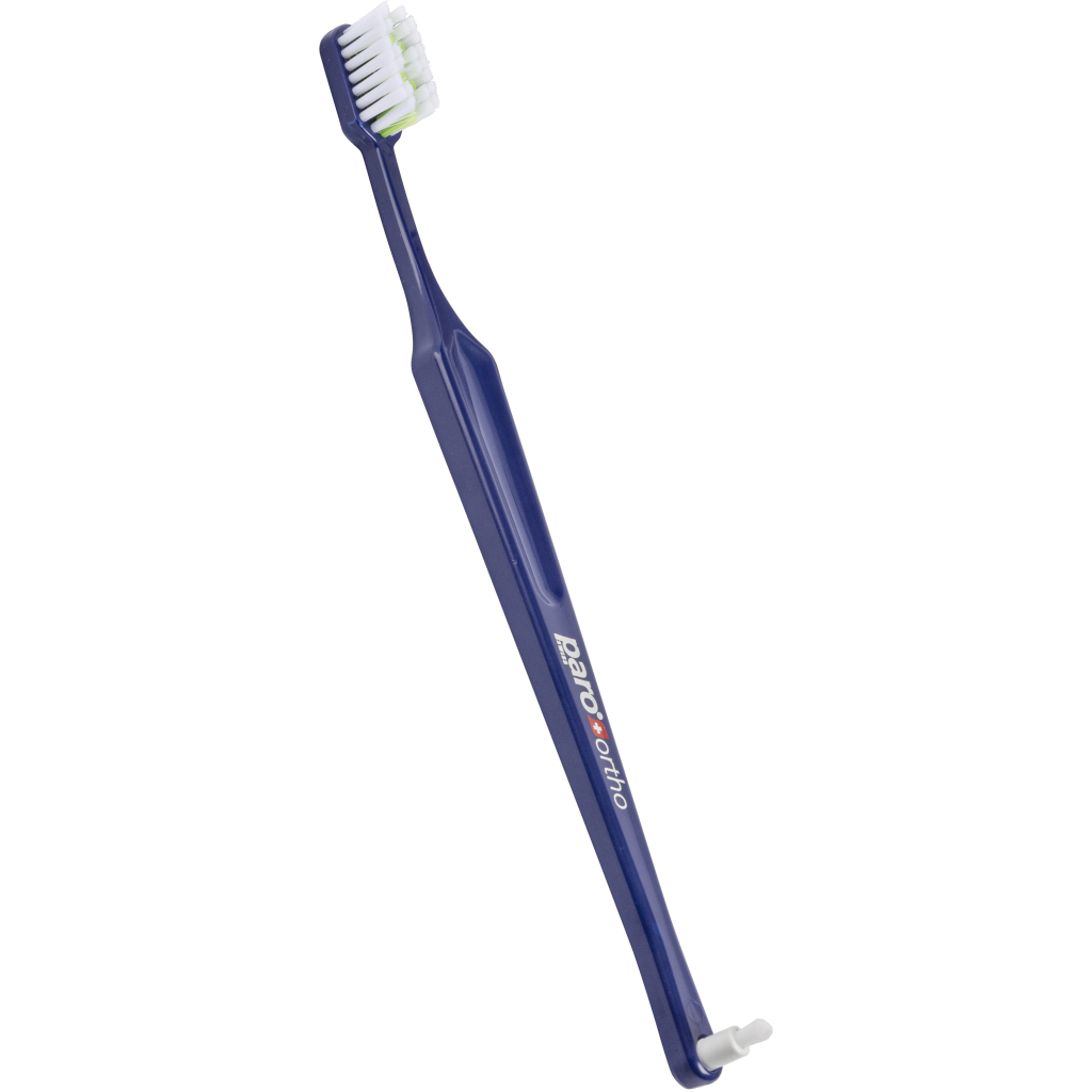 Зубна щітка Paro Swiss Ortho Brush Ортодонтична з монопучковою насадкою М'яка Синя (7.747/1)