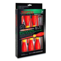 Set of screwdrivers Toptul dielectric (1000V) VDE 7 pcs. (GFE-0701)