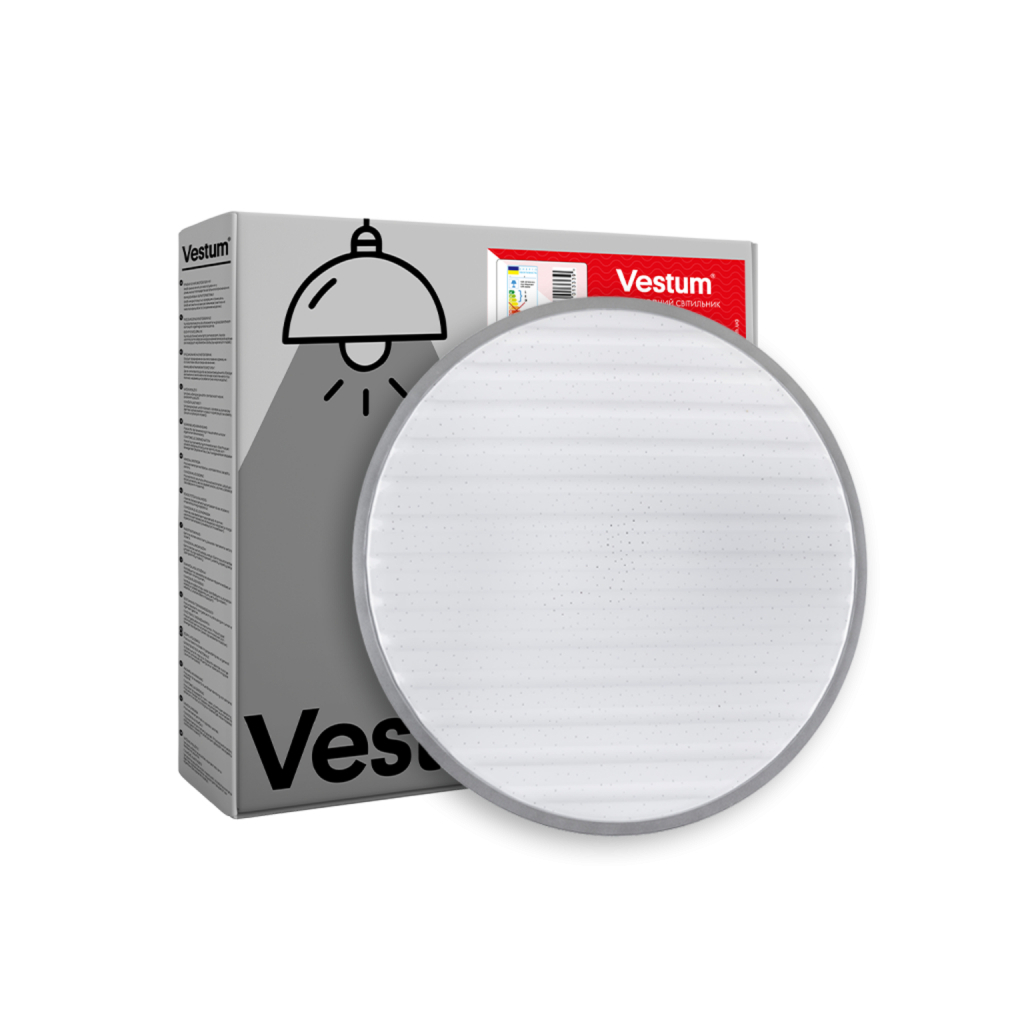 Світильник Vestum GRILL зоряне небо 30W 375*60мм 4000К метал (VS-90037)