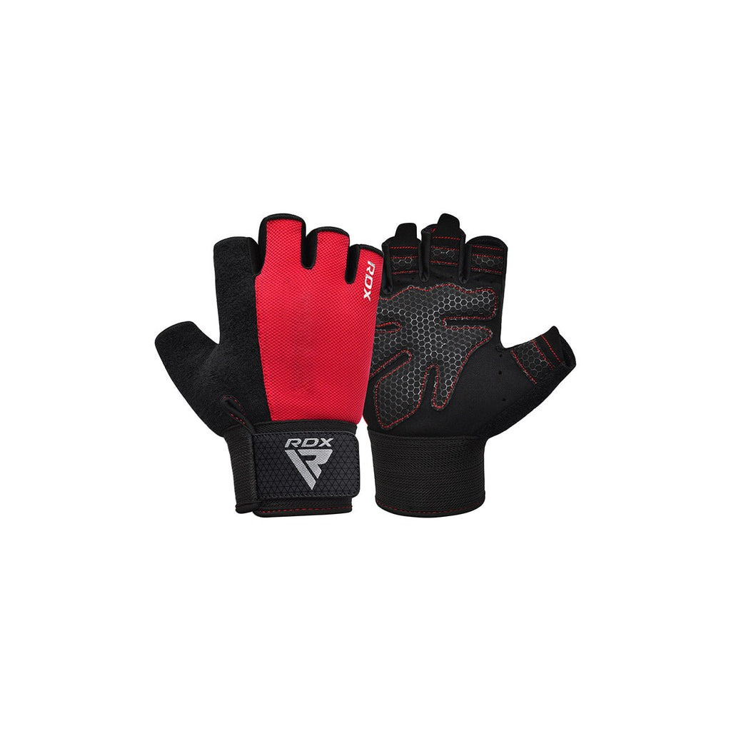 Рукавички для фітнесу RDX W1 Half Red L (WGA-W1HR-L)