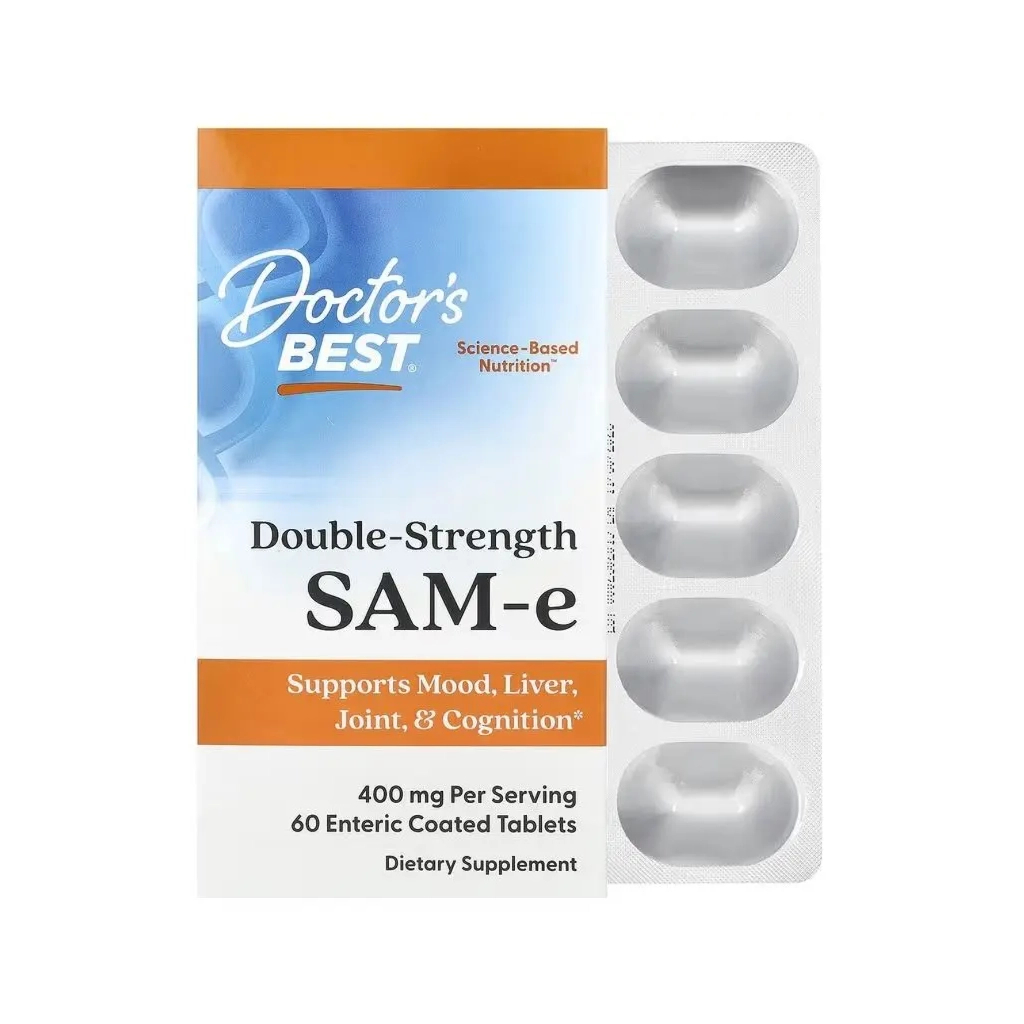 Вітамінно-мінеральний комплекс Doctor's Best SAM-e (дисульфат тозилат), 400 мг, SAM-e, 60 таблеток (DRB-00252)