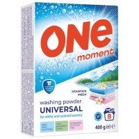 Washing powder One Moment Universal Mountain freshness 400 g (4820178065658)