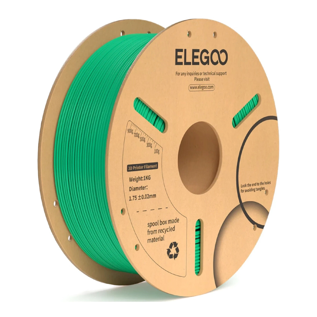 Пластик для 3D-принтера ELEGOO PLA Plus 1кг, 1.75мм, green sea (50.203.0162)