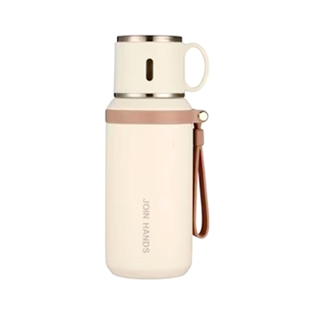 Термос Merlion з чашкою та ситечком 0,6 л, білий (TermTea-600White) Термос Merlion з чашкою та ситечком 0,6 л, білий (TermTea-600White)