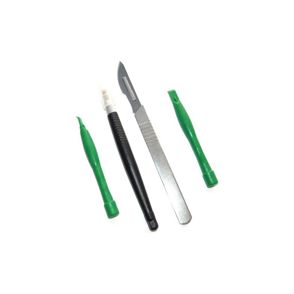 Набір інструментів Bakku BK-7280-D скальпель, шпателёк, две лопатки для разборки корпусов, Blister (BK-7280-D) Набір інструментів Bakku BK-7280-D скальпель, шпателёк, две лопатки для разборки корпусов, Blister (BK-7280-D)