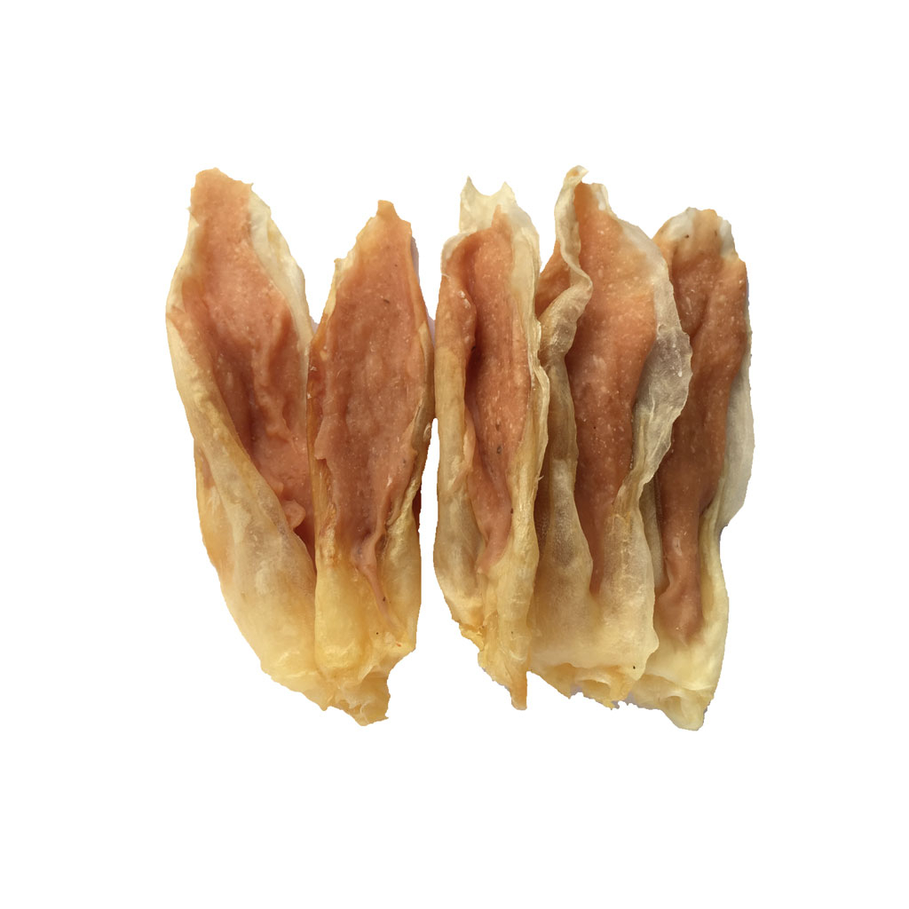 Ласощі для собак Lucky Star Кроляче вухо з м'ясом курки в тубі 500 г (4820112458621)