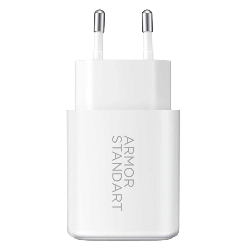 Зарядний пристрій Armorstandart 1xUSB-C PD20W + 1xUSB QC3.0 GaN white (ARM87067) Зарядний пристрій Armorstandart 1xUSB-C PD20W + 1xUSB QC3.0 GaN white (ARM87067)