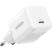 Зарядний пристрій Ugreen USB-C PD30W GaN white (65009)
