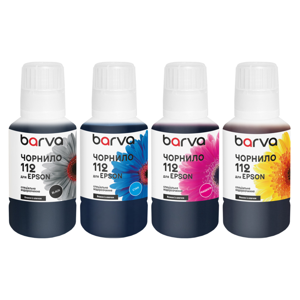 Чорнило Barva Epson 112 4x140 мл, BK/C/M/Y special, OneKey (E112-140-2MP)