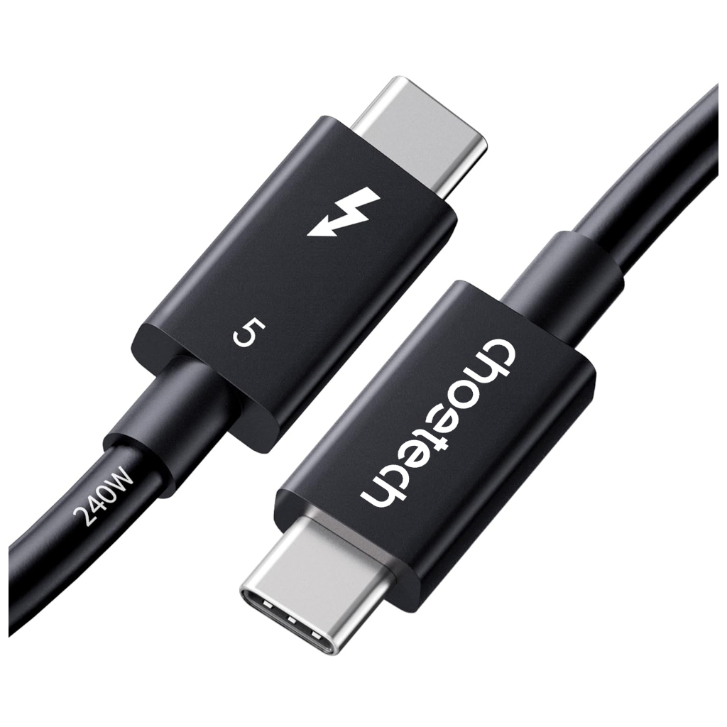 Дата кабель USB-C to USB-C 1.0m Thunderbolt 5 Intel certified Choetech (A3011) Дата кабель USB-C to USB-C 1.0m Thunderbolt 5 Intel certified Choetech (A3011)