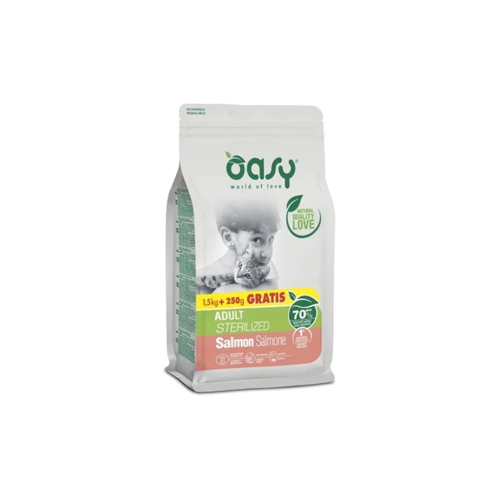 Сухий корм для кішок OASY LIFESTAGE Sterilized лосось 1.75 кг (8054329512630) Сухий корм для кішок OASY LIFESTAGE Sterilized лосось 1.75 кг (8054329512630)