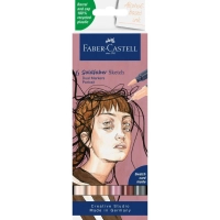 Art marker Faber-Castell set of double-sided Goldfaber Gofa Sketch Markers Portrait, 6 colors (32550)