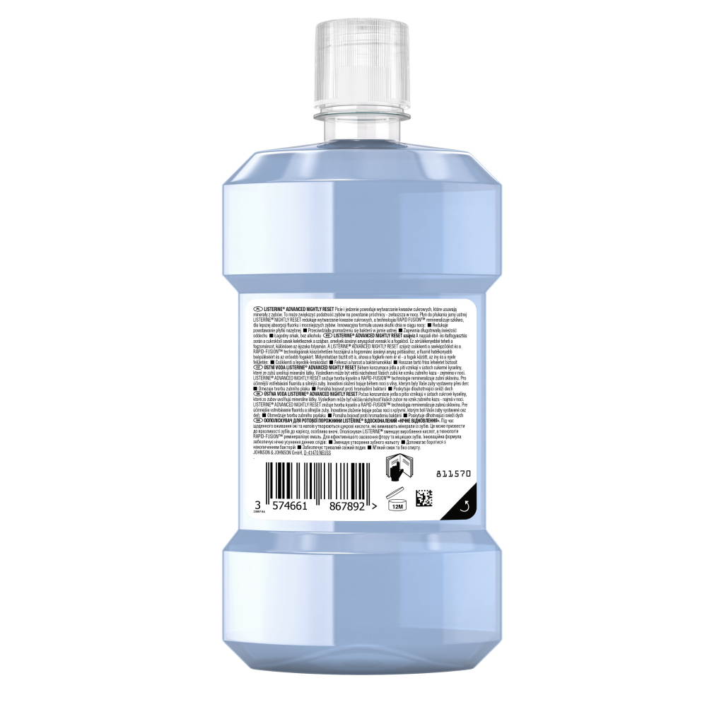Ополіскувач для порожнини рота Listerine Вдосконалений Нічне відновлення 500 мл (3574661867892)