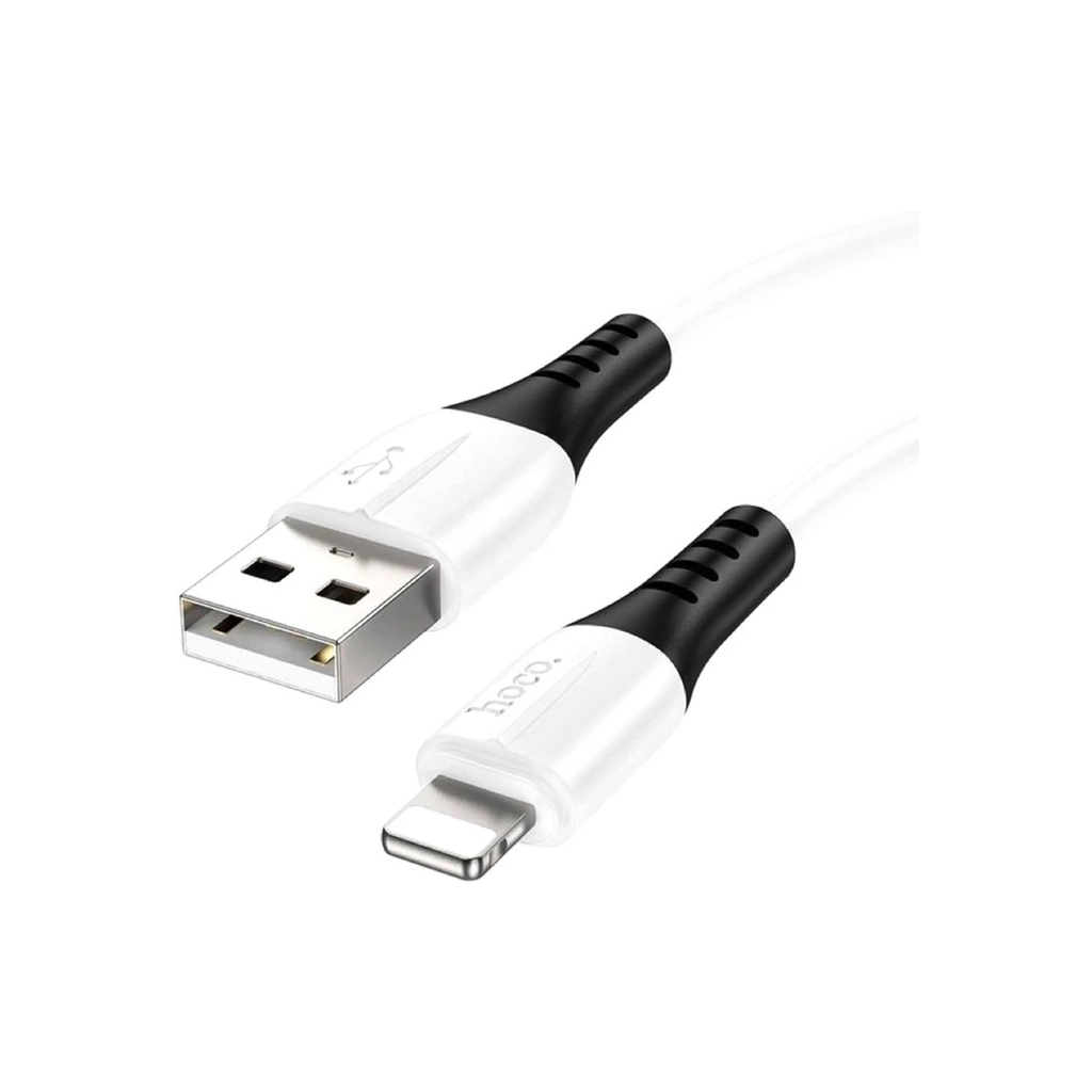 Дата кабель USB 2.0 AM to Lightning 1.0m 2.4A silicone X82 white HOCO (6931474768544) Дата кабель USB 2.0 AM to Lightning 1.0m 2.4A silicone X82 white HOCO (6931474768544)