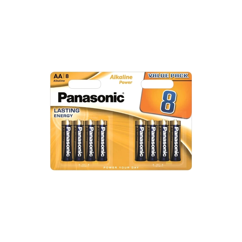 Батарейка AA Alkaline Power лужна 8pcs Blister Panasonic (LR6T/8B)