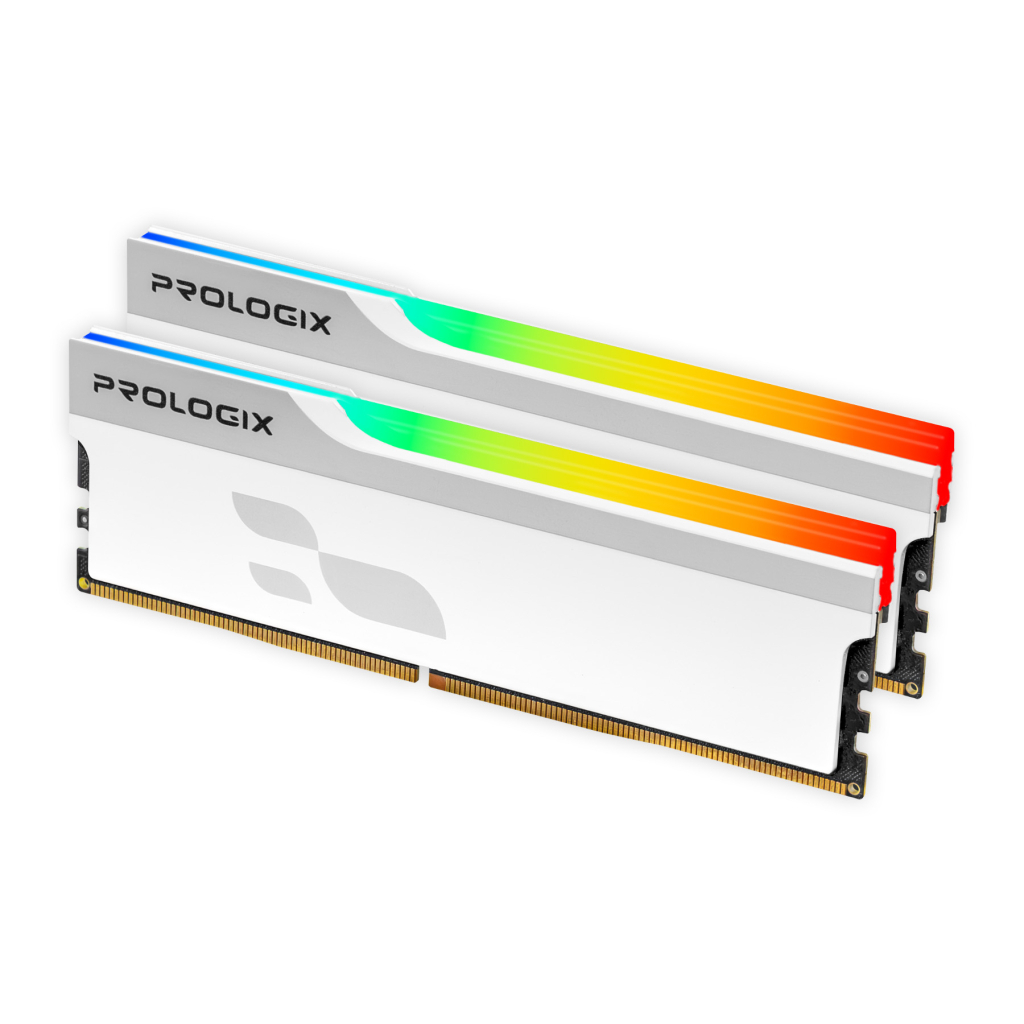 Модуль пам'яті для комп'ютера DDR4 16GB (2x8GB) 3200 MHz Onyx White RGB Prologix (PRO16GB3200YWR4K)