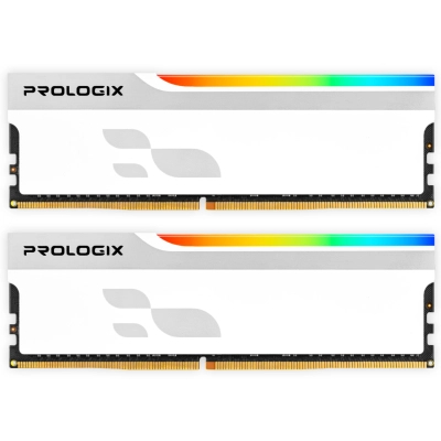 Модуль пам'яті для комп'ютера DDR4 16GB (2x8GB) 3200 MHz Onyx White RGB Prologix (PRO16GB3200YWR4K)