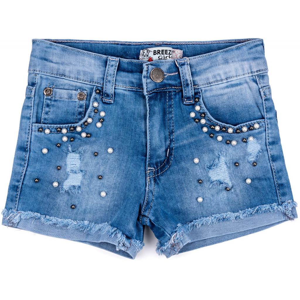 Шорти дитячі Breeze джинсові з намистинами (20139-116G-blue)