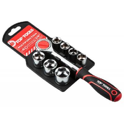 Набір інструментів Top Tools змінних головок торцевих 38D142, 3/8", 8 шт. (38D142) Набір інструментів Top Tools змінних головок торцевих 38D142, 3/8", 8 шт. (38D142)