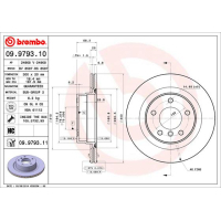 Гальмівний диск Brembo 09.9793.11