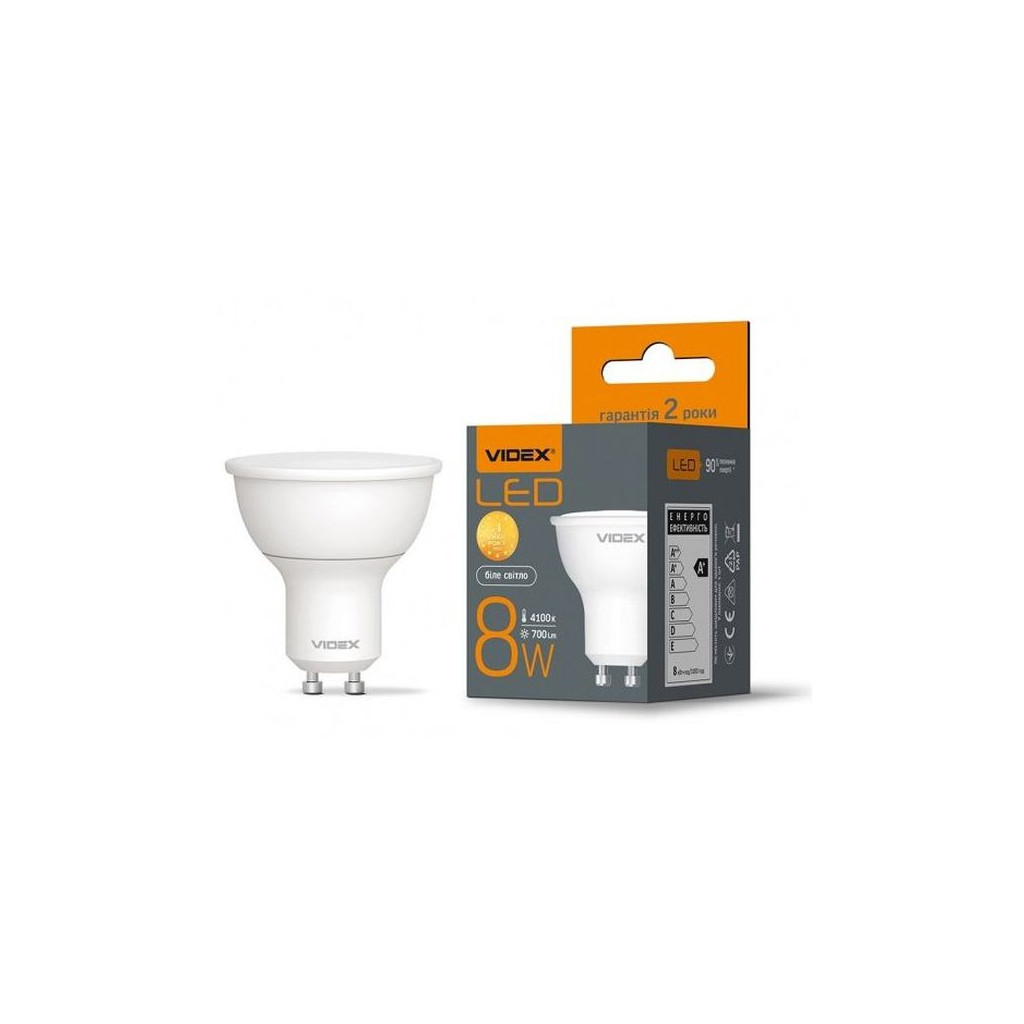 Лампочка Videx MR16e 8W GU10 4100K (VL-MR16e-08104) Лампочка Videx MR16e 8W GU10 4100K (VL-MR16e-08104)