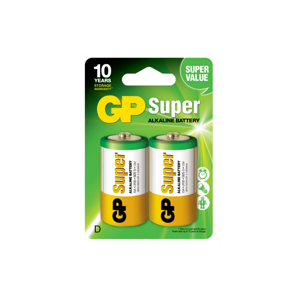Батарейка Gp D Super Alkaline LR20 * 2 (13A-U2 / 4891199000003) Батарейка Gp D Super Alkaline LR20 * 2 (13A-U2 / 4891199000003)