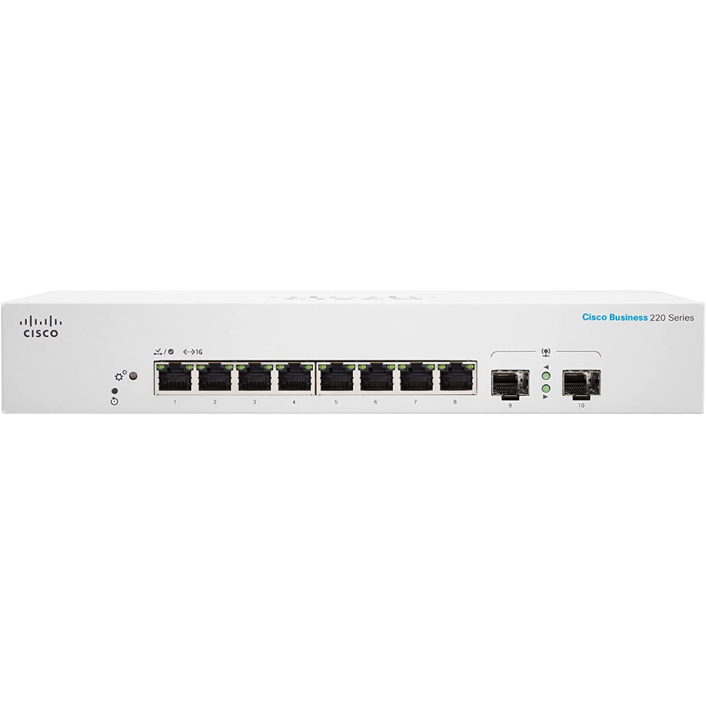 Комутатор мережевий Cisco CBS220-8T-E-2G-EU Комутатор мережевий Cisco CBS220-8T-E-2G-EU