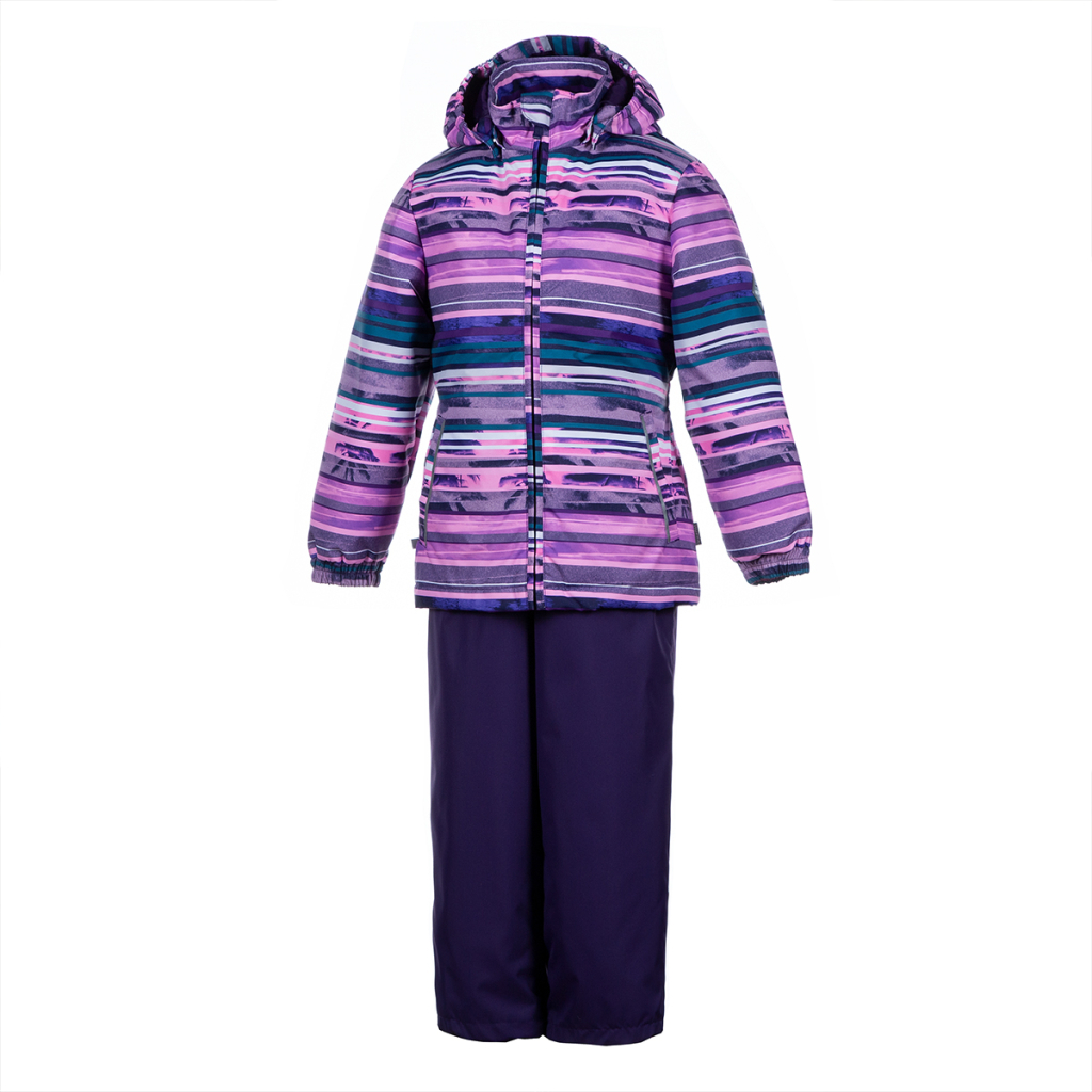 Комплект верхнього одягу дитячий Huppa YONNE 1 41260114 ліловий з принтом/темно-ліловий 140 (4741468764405)