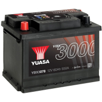 Car battery Yuasa 12V 62Ah SMF Battery (YBX3078)