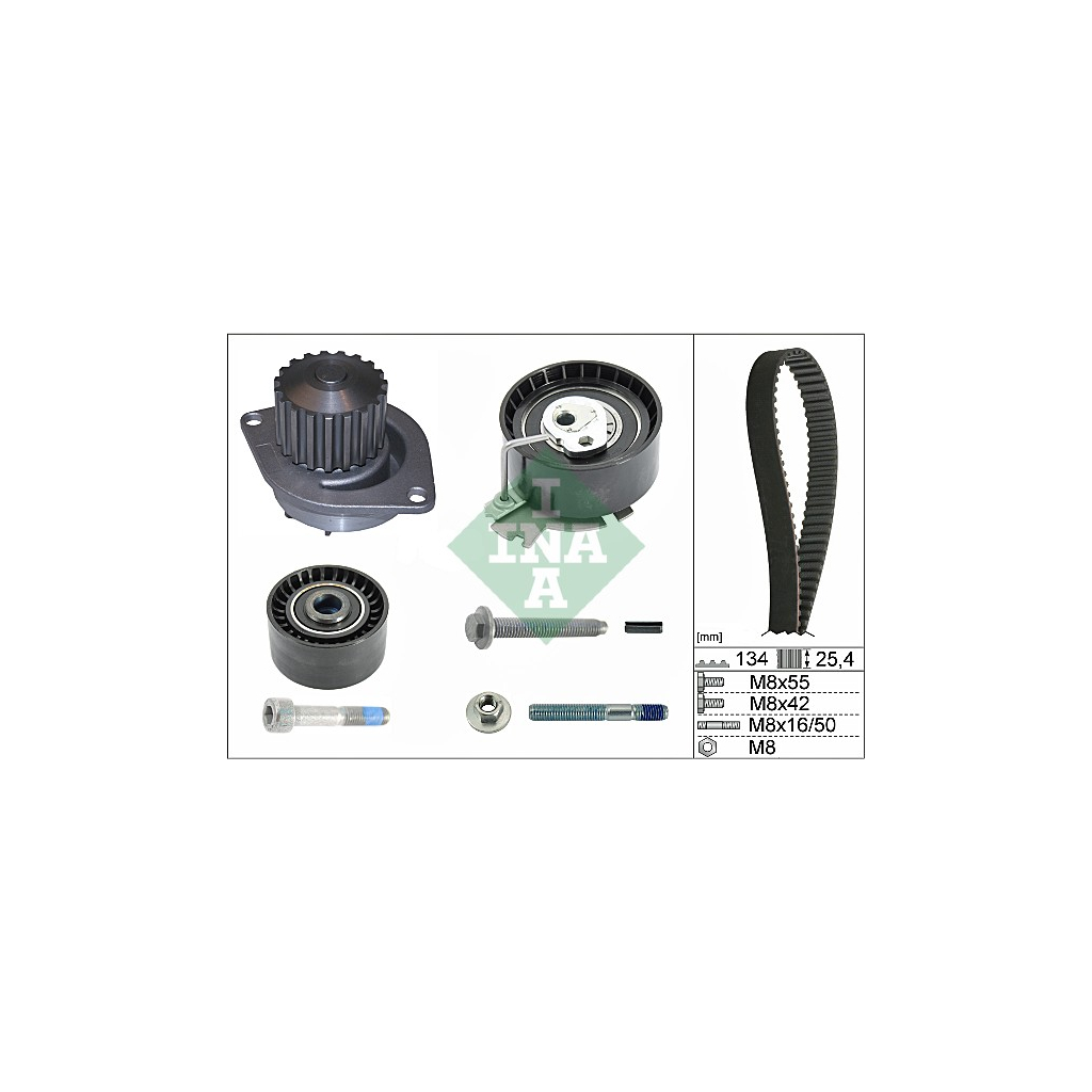 Комплект ременя ГРМ з помпой INA 530 0379 30 Комплект ременя ГРМ з помпой INA 530 0379 30