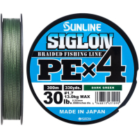 Cord Sunline Siglon PE n4 300m 1.7/0.223mm 30lb/13.0kg Dark Green (1658.09.49)