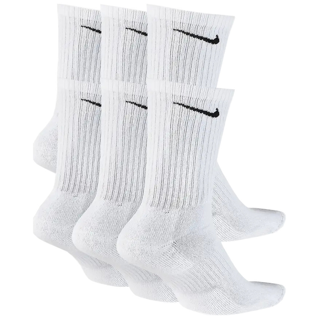 Шкарпетки Nike U NK EVERYDAY CUSH CREW 6PR-BD SX7666-100 46-50 6 пар Білі (194954124810)