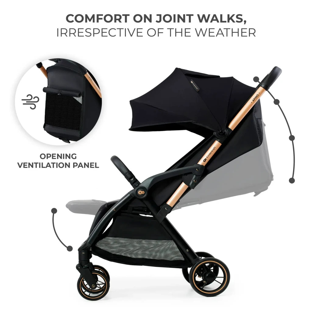 Коляска Kinderkraft Apino Raven Black (KSAPIN00BLK0000) (5902533924127)