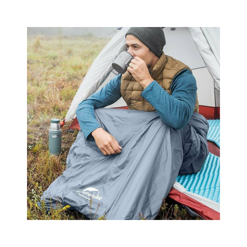 Спальний мішок Naturehike надлегкий Summer LW180 NH21MSD09 правий (15°C) p-p XL коричневий (6927595777985-R)