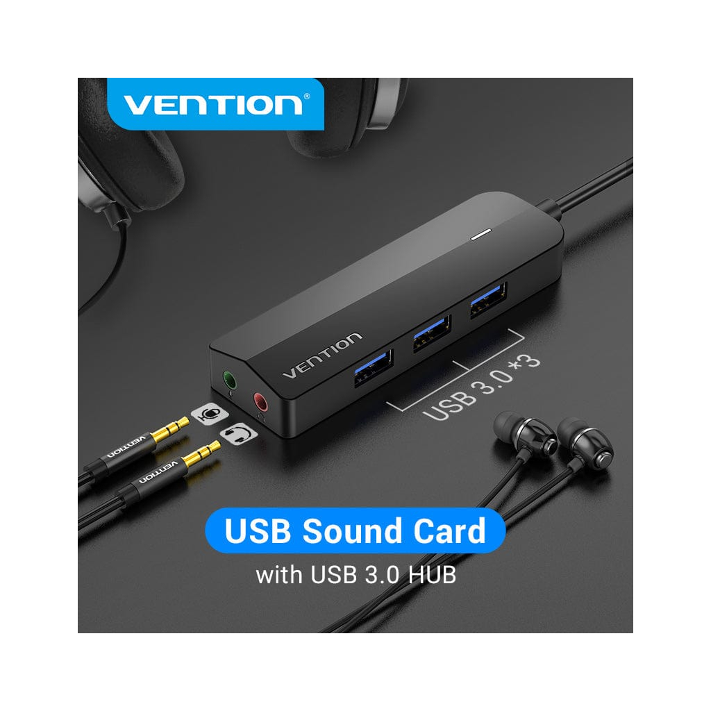 Концентратор Vention USB 3.0 to 3хUSB 3.0/2хTRS Audio/USB Micro 1.0m (CHIBF)