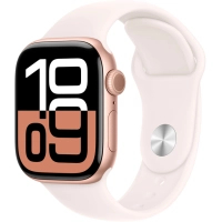 Смарт-годинник Apple Watch Series 10 GPS 42mm Rose Gold Aluminium Case with Light Blush Sport Band - M/L (MWWJ3QH/A)